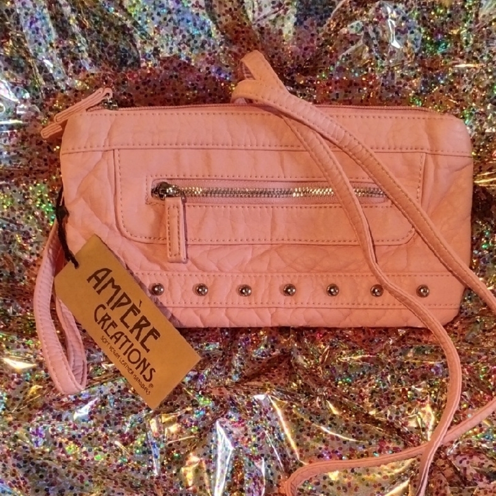 Pink Crossbody Bag Or Wristlet/Clutch